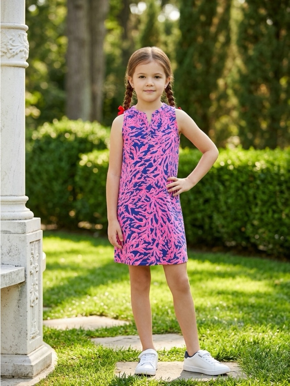 Lilly Pulitzer Essie Coral Kids Dress